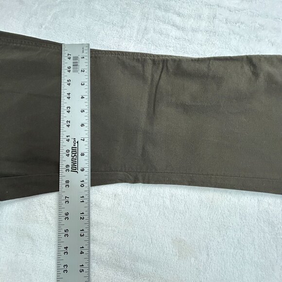 CAbi Womens Stadium Pants Olive Green Zip-Leg Flare Stretch Size 8 Style 184 New - Picture 11 of 15